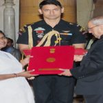 The President, Shri Pranab Mukherjee presenting the National Florence Nightingale Award to Smt. Saumini Prasannan, Staff Nurse, Kalawati Saran Children’s Hospital, New Delhi, on the occasion of the International Nurses Day, at Rashtrapati Bhavan, in New Delhi on May 12, 2017.