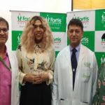 Image Caption (Left to Right): Dr. Rajat Gupta, Associate Consultant, Department of Plastic, Cosmetic and Reconstructive Surgery, Fortis Hospital, Shalimar Bagh, Taksh ( 22 year old fashion model), Dr. Richie Gupta, Director and Head, Department of Plastic, Cosmetic and Reconstructive Surgery, Fortis Hospital, Shalimar Bagh, Kritika (22 year old)